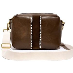 Madewell large transport camera bag suede inset